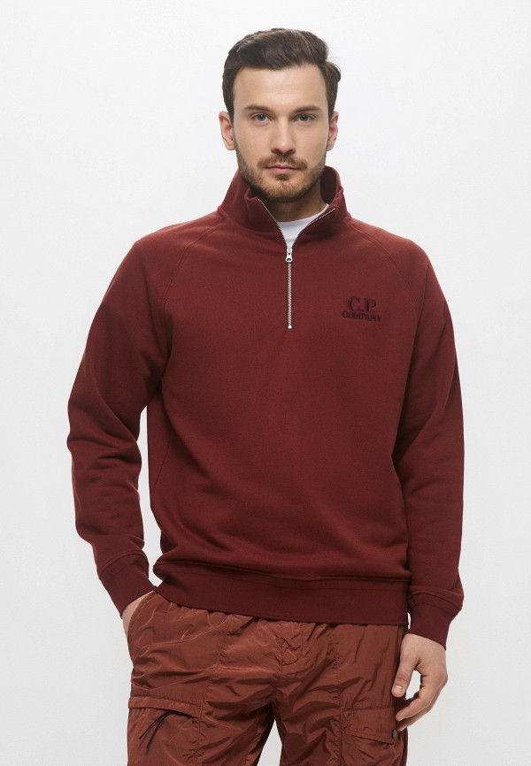 C.P. Company Олимпийка - DIAGONAL RAISED FLEECE HALF ZIP LOGO SWEATSHIRT - фото 1