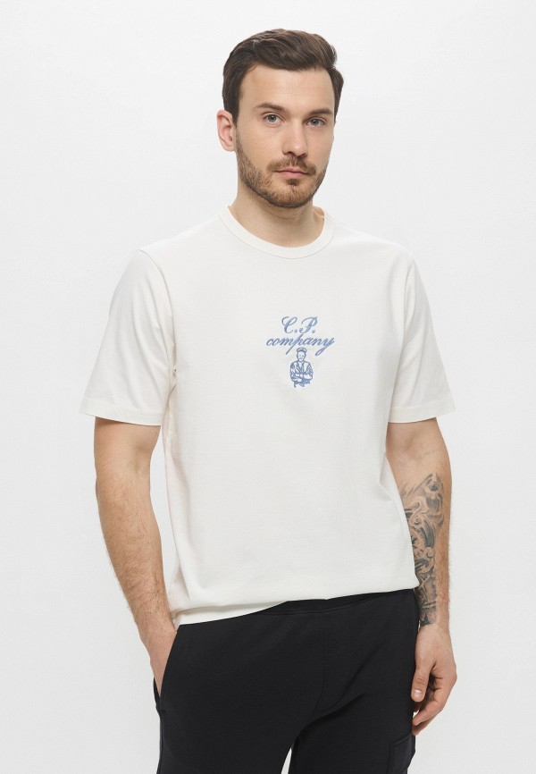 C.P. Company Футболка - 30/2 MERCERIZED JERSEY TWISTED EMBROIDERY T-SHIRT - фото 1