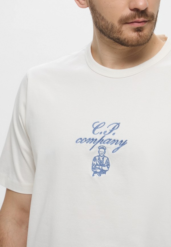C.P. Company Футболка - 30/2 MERCERIZED JERSEY TWISTED EMBROIDERY T-SHIRT - фото 4