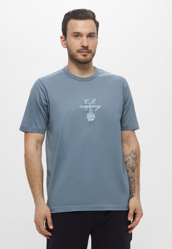C.P. Company Футболка - 30/2 MERCERIZED JERSEY TWISTED EMBROIDERY T-SHIRT - фото 1