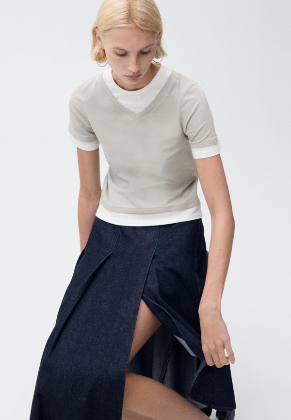 Mango Футболка - DOBLE - фото 4