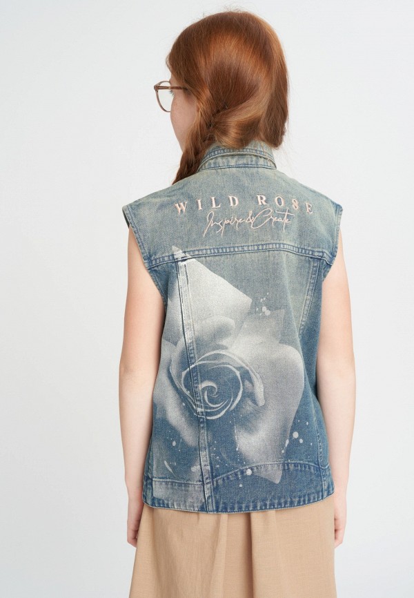 Button Blue Жилет джинсовый - фото 3