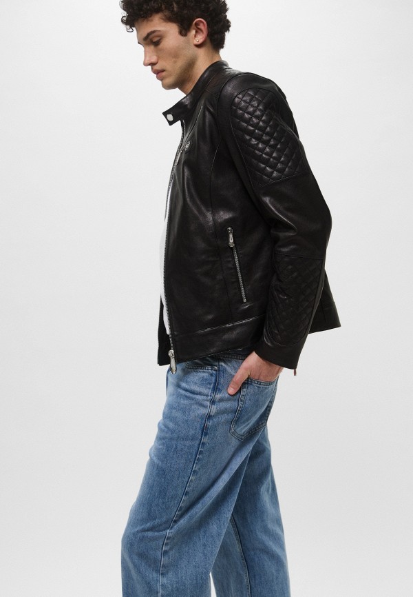 Philipp Plein Куртка кожаная утепленная - фото 4