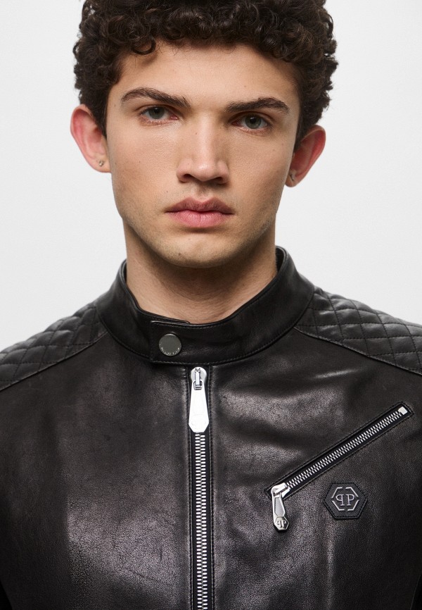 Philipp Plein Куртка кожаная утепленная - фото 5