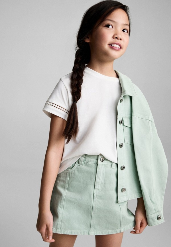 Mango Kids Юбка джинсовая - MATCHA - фото 3