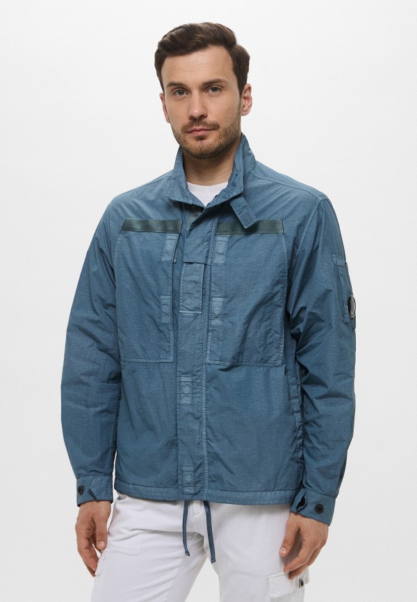 Ветровка C.P. Company FLATT NYLON LENS OVERSHIRT, цвет: голубой