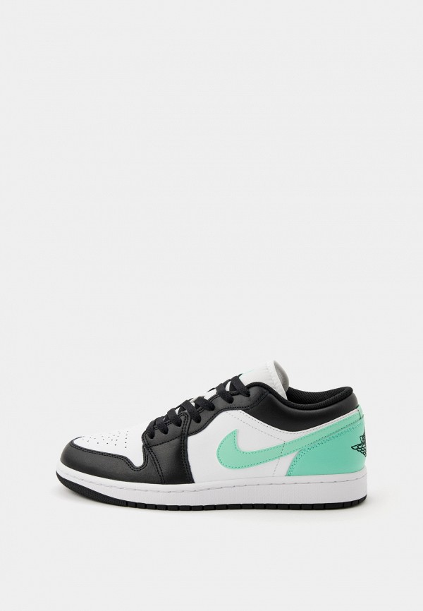 Jordan Кеды - AIR JORDAN 1 LOW WHITE/BLACK-GREEN GLOW - фото 1