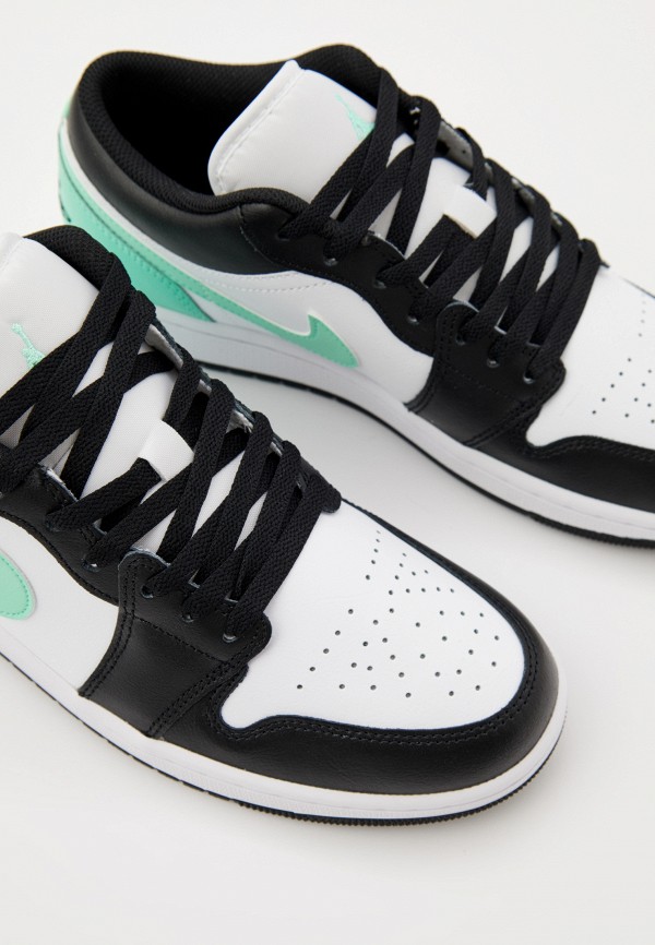 Jordan Кеды - AIR JORDAN 1 LOW WHITE/BLACK-GREEN GLOW - фото 2
