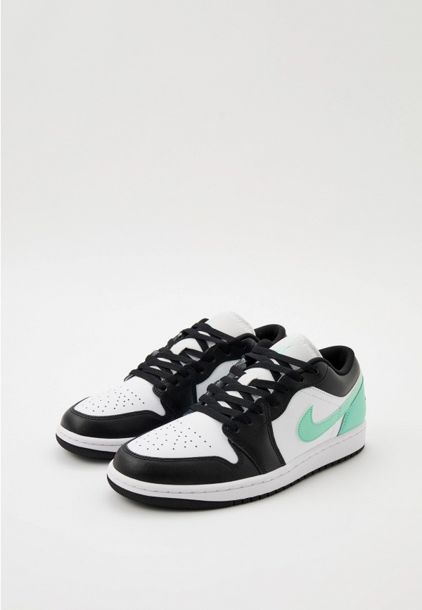 Jordan Кеды - AIR JORDAN 1 LOW WHITE/BLACK-GREEN GLOW - фото 3