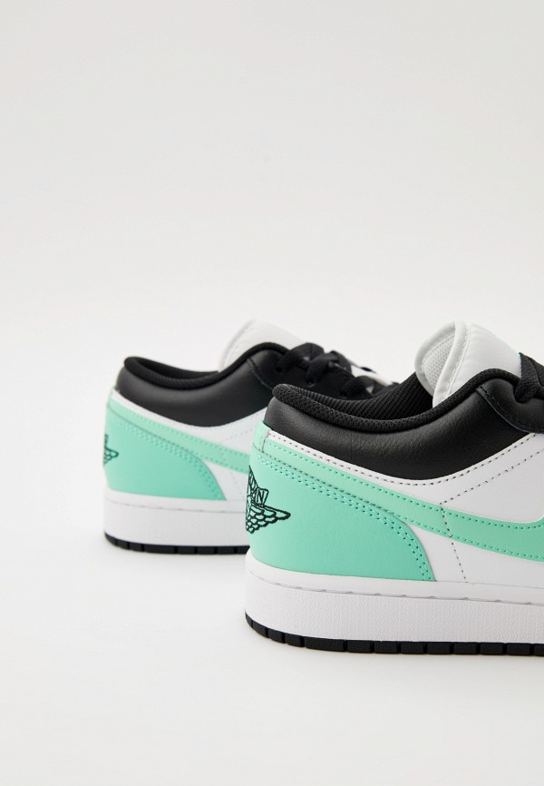 Jordan Кеды - AIR JORDAN 1 LOW WHITE/BLACK-GREEN GLOW - фото 4