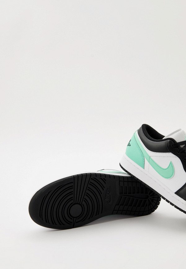 Jordan Кеды - AIR JORDAN 1 LOW WHITE/BLACK-GREEN GLOW - фото 5