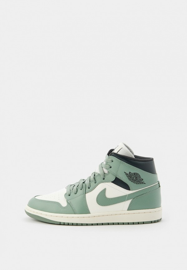 Jordan Кеды - AIR JORDAN 1 MID SAIL/JADE SMOKE-ANTHRACITE - фото 1