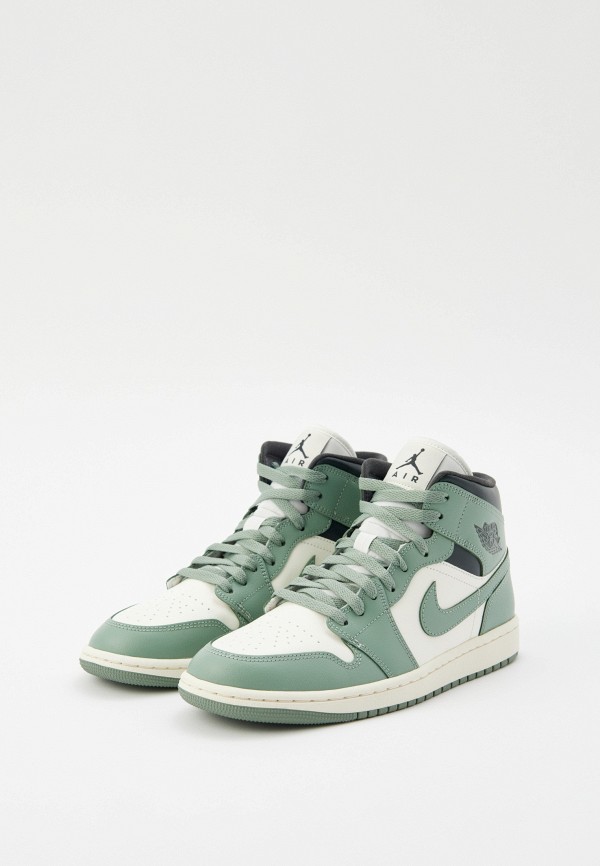 Jordan Кеды - AIR JORDAN 1 MID SAIL/JADE SMOKE-ANTHRACITE - фото 3