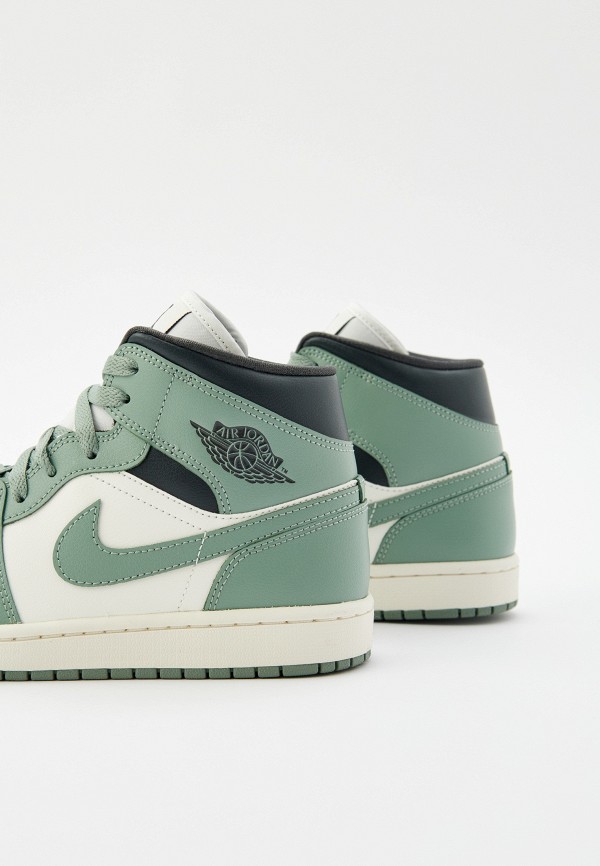 Jordan Кеды - AIR JORDAN 1 MID SAIL/JADE SMOKE-ANTHRACITE - фото 4
