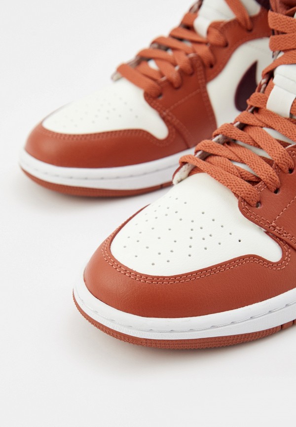 Jordan Кеды - AIR JORDAN 1 MID DUSTY PEACH/NIGHT MAROON-SAIL-WHI - фото 2