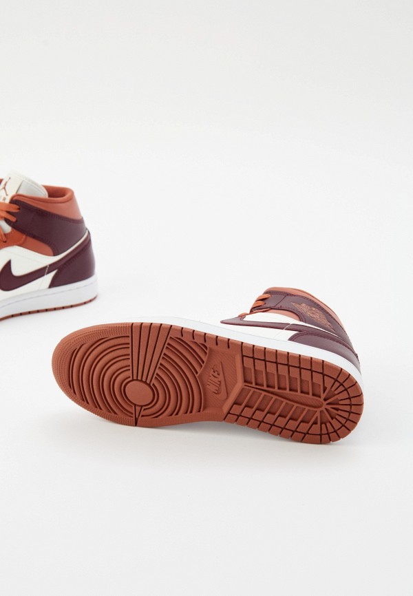 Jordan Кеды - AIR JORDAN 1 MID DUSTY PEACH/NIGHT MAROON-SAIL-WHI - фото 5
