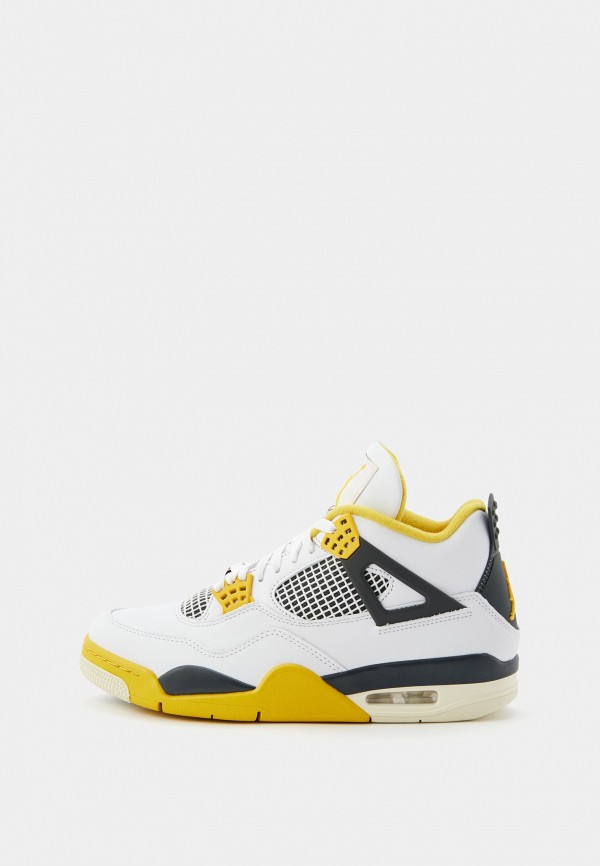Jordan Кеды - AIR JORDAN 4 RETRO WHITE/COCONUT MILK-VIVID SULFUR - фото 1