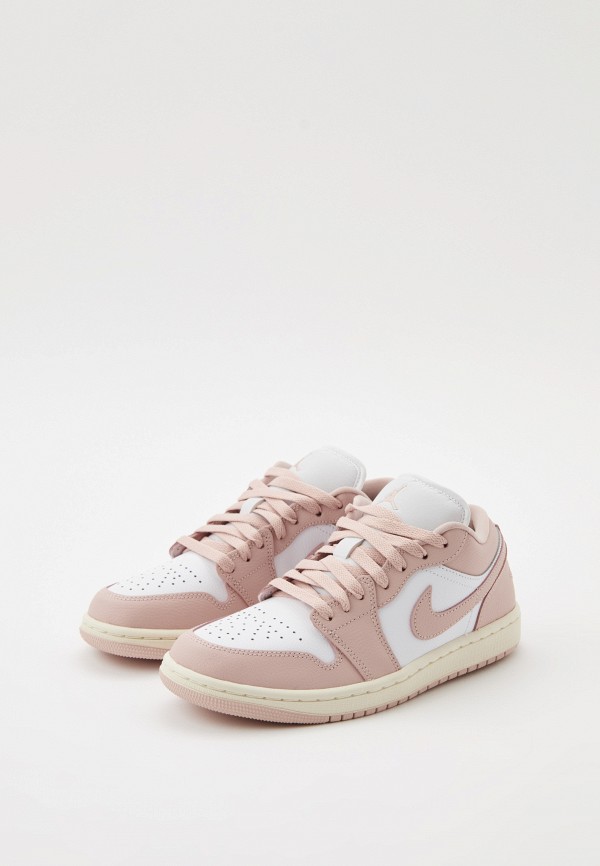 Jordan Кеды - AIR JORDAN 1 LOW WHITE/PINK OXFORD-SAIL - фото 3