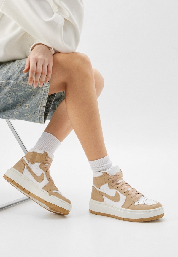 Jordan Кеды - AIR JORDAN 1 ELEVATE HIGH WHITE/DESERT-SAIL - фото 6