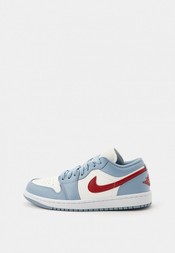 Jordan Кеды - AIR JORDAN 1 LOW SAIL/DUNE RED-BLUE GREY-WHITE - фото 1