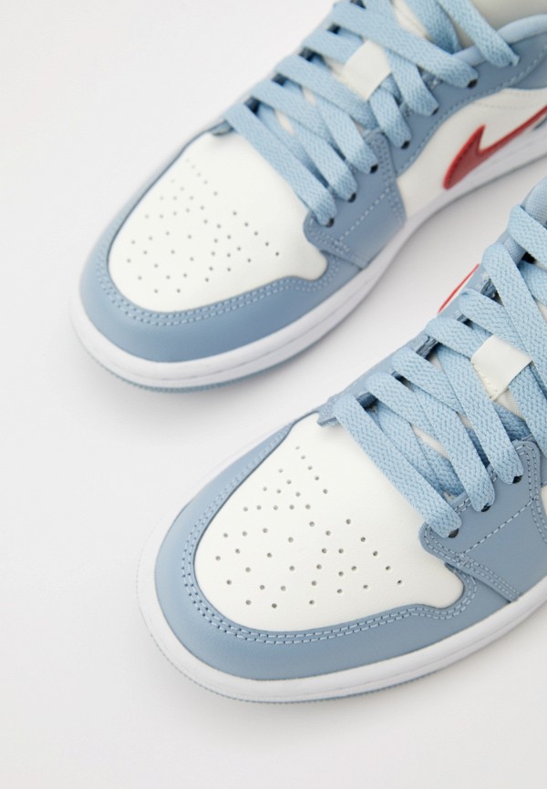 Jordan Кеды - AIR JORDAN 1 LOW SAIL/DUNE RED-BLUE GREY-WHITE - фото 2