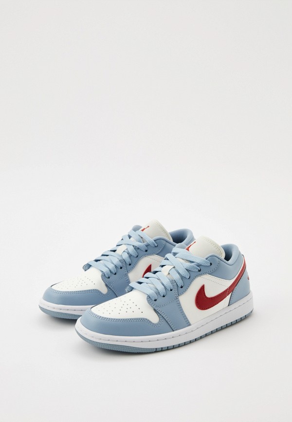 Jordan Кеды - AIR JORDAN 1 LOW SAIL/DUNE RED-BLUE GREY-WHITE - фото 3