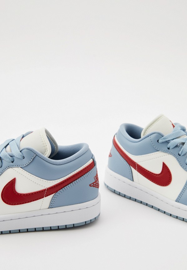 Jordan Кеды - AIR JORDAN 1 LOW SAIL/DUNE RED-BLUE GREY-WHITE - фото 4