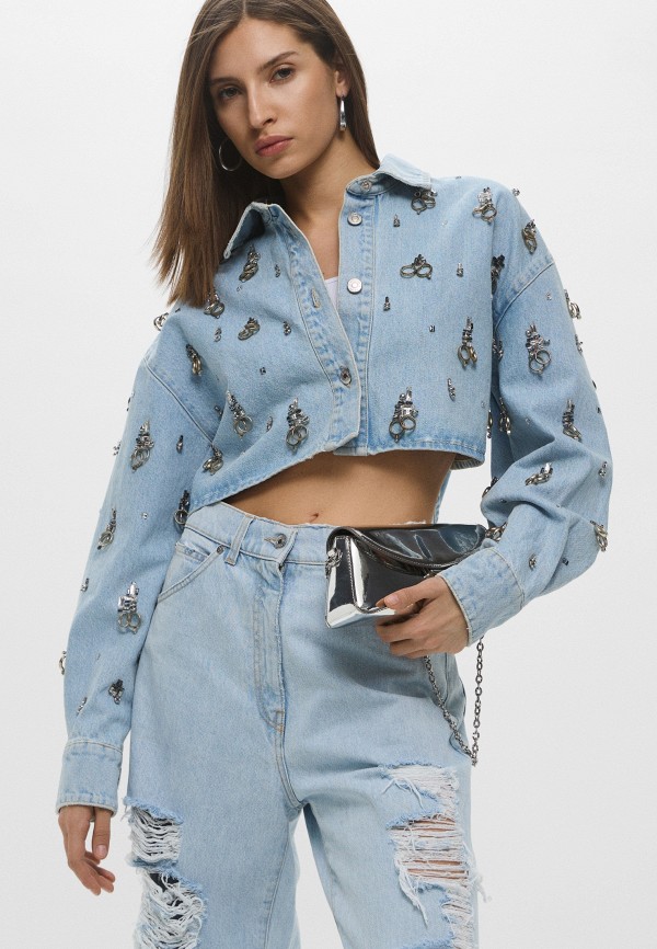 MSGM Рубашка джинсовая - фото 4