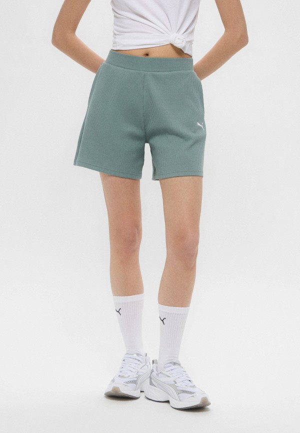 PUMA Шорты спортивные - ESS ELEVATED High-Rise Rib Shorts 5" - фото 1