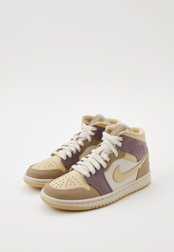 Jordan Кеды - AIR JORDAN 1 MID LT OREWOOD BRN/TEAM GOLD-KHAKI - фото 3