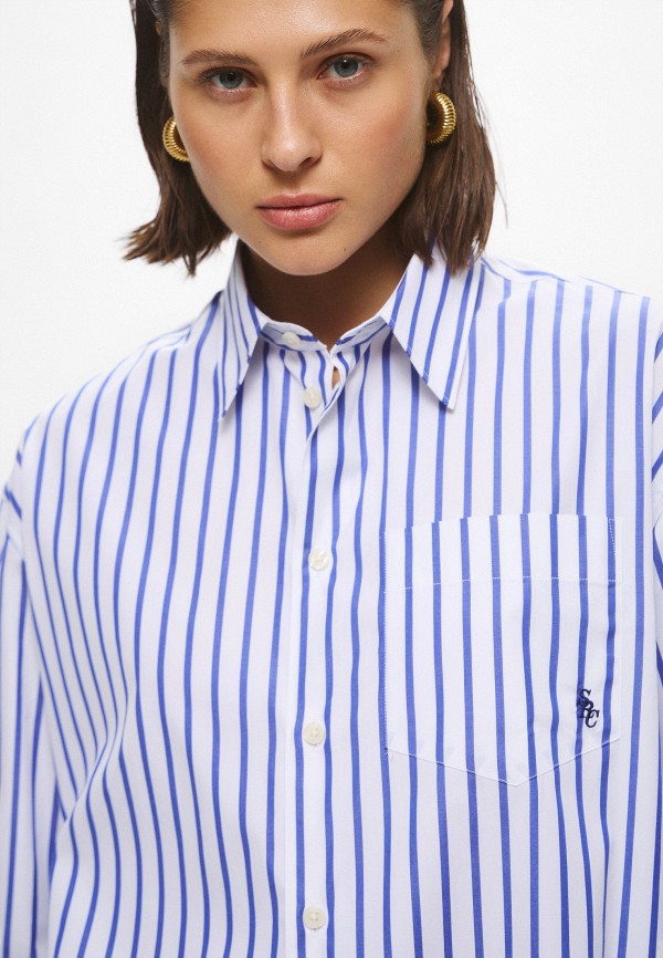 Sporty & Rich Рубашка - SRC EMBROIDERED OVERSIZED SHIRT - фото 5