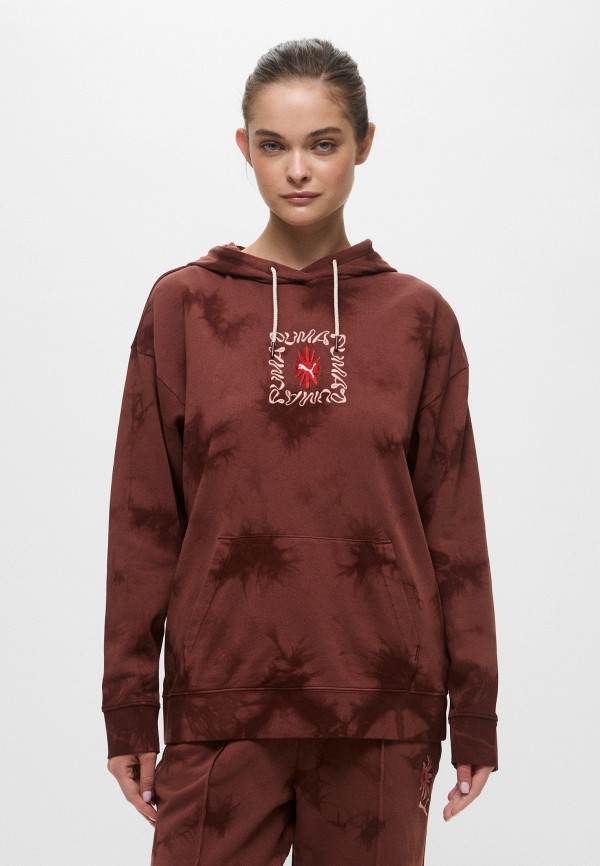 PUMA Худи - WARDROBE ESS FLORAL PACK Relaxed Washed Graphic Hoodie TR - фото 1