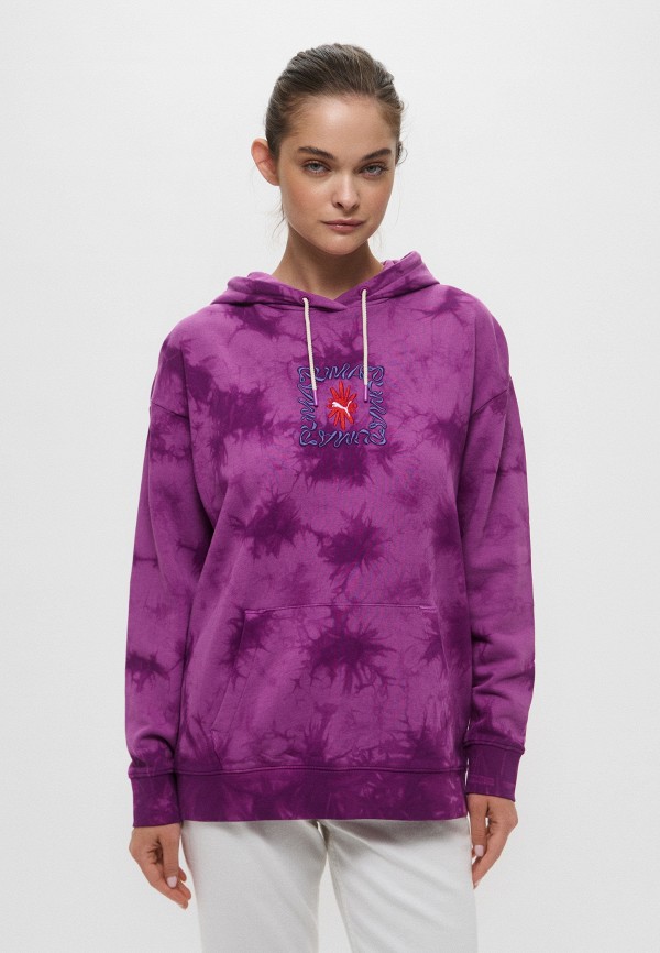 PUMA Худи - WARDROBE ESS FLORAL PACK Relaxed Washed Graphic Hoodie TR - фото 1