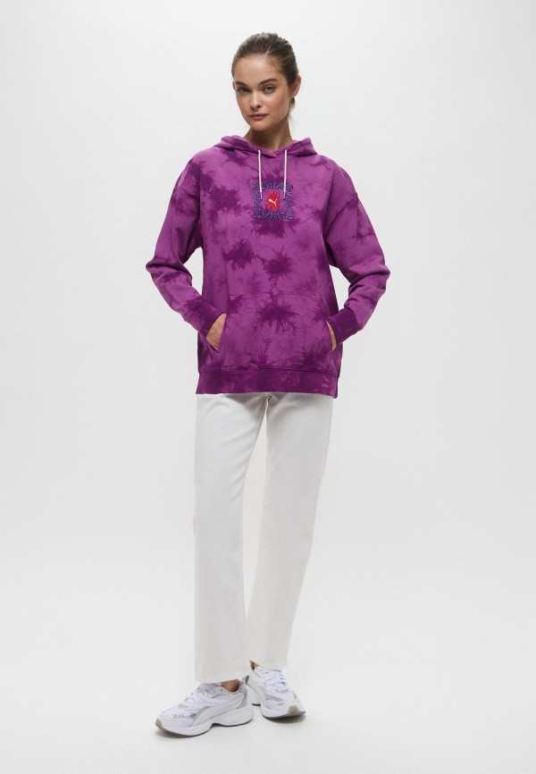 PUMA Худи - WARDROBE ESS FLORAL PACK Relaxed Washed Graphic Hoodie TR - фото 2