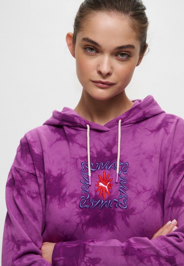 PUMA Худи - WARDROBE ESS FLORAL PACK Relaxed Washed Graphic Hoodie TR - фото 4