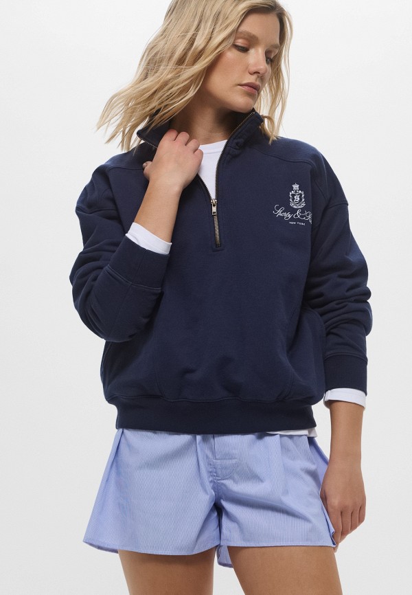 Sporty & Rich Олимпийка - VENDOME EMBROIDERED QUARTER ZIP - фото 4