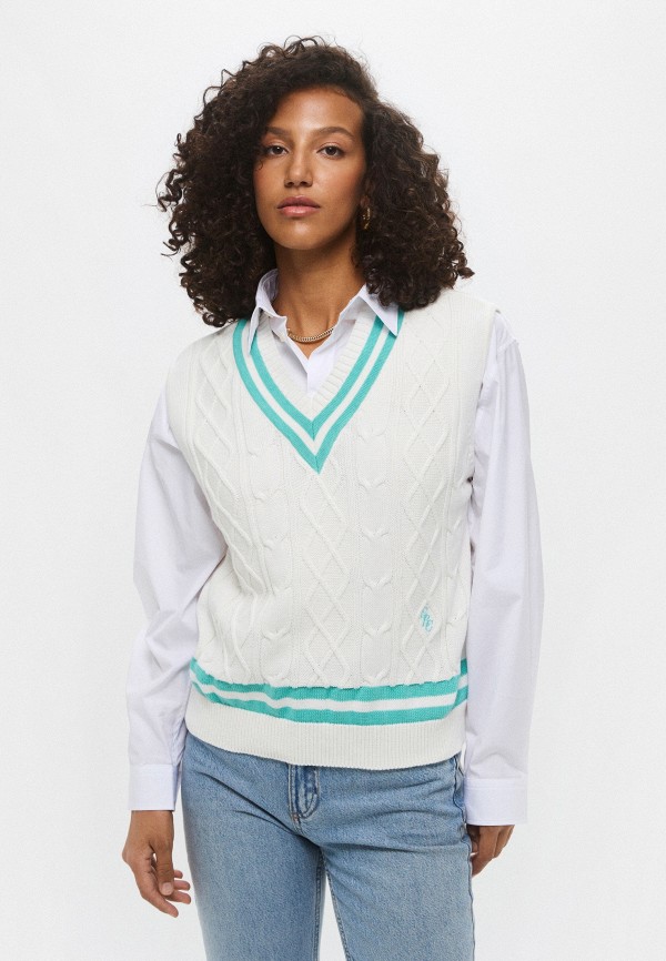 Sporty & Rich Жилет - SRC EMBROIDERED V-NECK VEST - фото 1