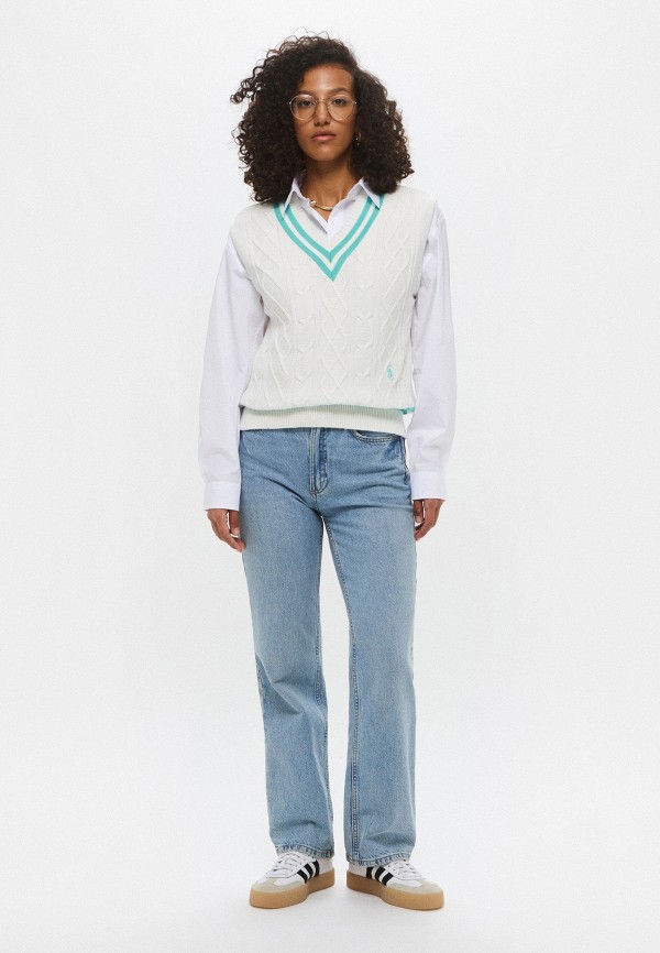 Sporty & Rich Жилет - SRC EMBROIDERED V-NECK VEST - фото 2