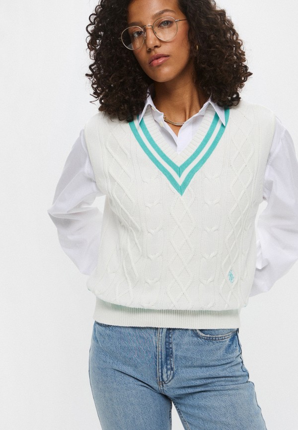 Sporty & Rich Жилет - SRC EMBROIDERED V-NECK VEST - фото 4