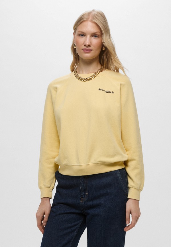 Sporty & Rich Свитшот - SERIF LOGO EMBROIDERED SWEAT SHIRT - фото 1