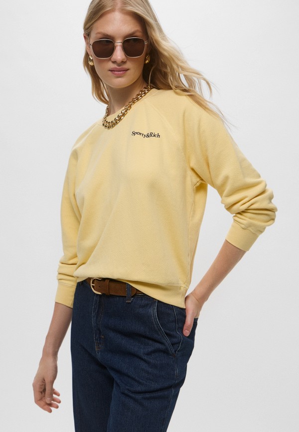 Sporty & Rich Свитшот - SERIF LOGO EMBROIDERED SWEAT SHIRT - фото 4