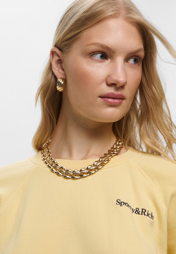 Sporty & Rich Свитшот - SERIF LOGO EMBROIDERED SWEAT SHIRT - фото 5