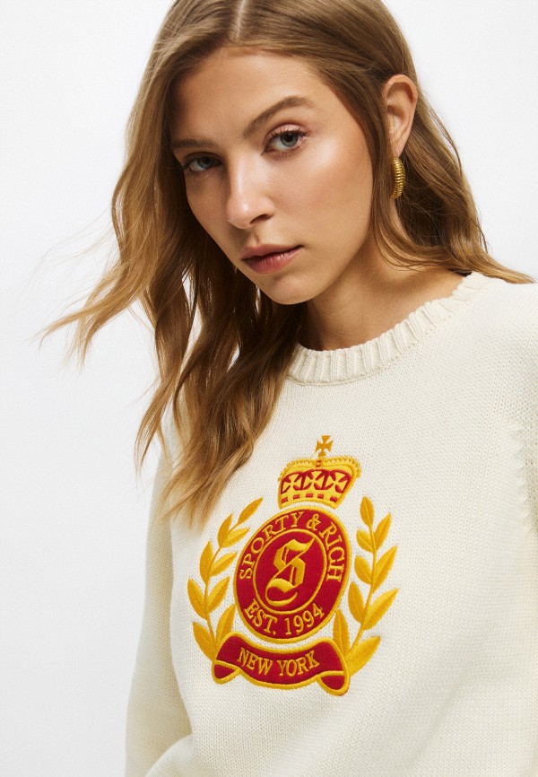 Sporty & Rich Джемпер - NY CREST KNITTED CREWNECK - фото 5