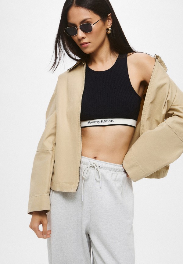 Sporty & Rich Топ - SERIF LOGO CABLEKNIT TANK - фото 4