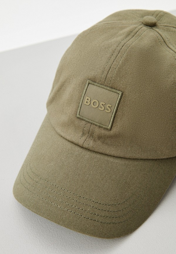 BOSS - Cappellino in misto cotone con monogramma doppio ricamato - Beige