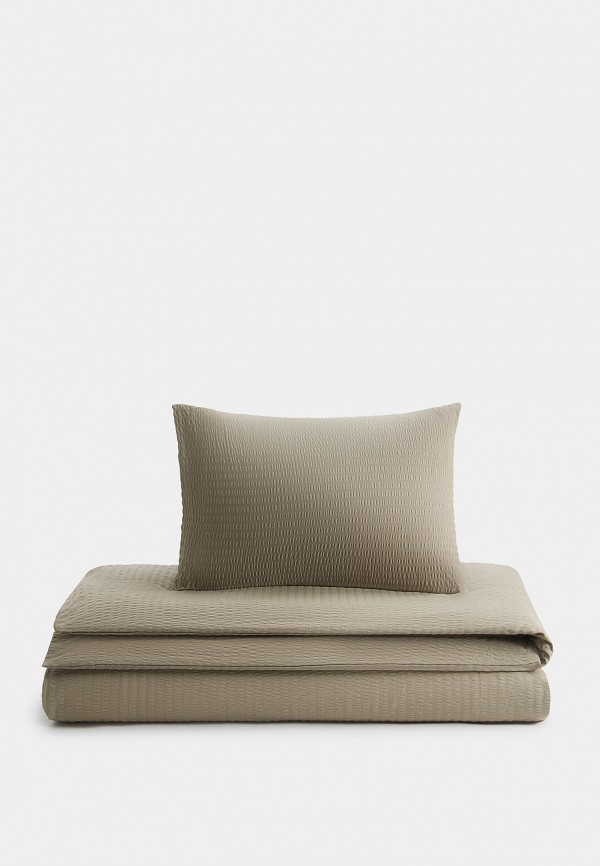 Lamoda Home Постельное белье 1,5-спальное - без простыни, Сирсакер - фото 1