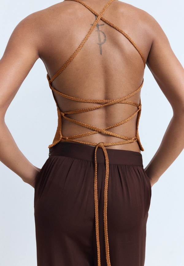 Mango Топ - LACEUP - фото 3