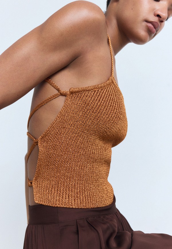 Mango Топ - LACEUP - фото 4