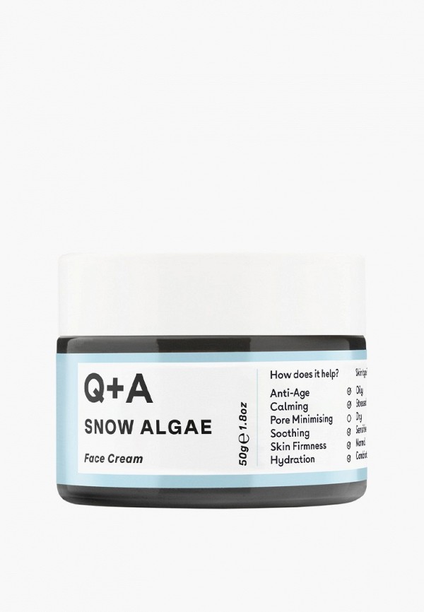 Q+A Крем для лица - интенсивно увлажняющий, с экстрактом снежных водорослей - фото 1