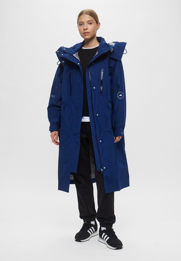 GET ALONE ★★★ Плащ adidas by Stella McCartney aSMC GORETEX JK, цвет: синий